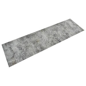 vidaXL Alfombra de cocina lavable terciopelo aspecto hormig&oacute;n 45x150cm
