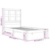 vidaXL Estructura de cama sin colch&oacute;n madera maciza blanca 90x190 cm