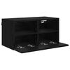 vidaXL Gabinetes de pared para TV 2 pcs Roble Negro 60 x 30 x 30 cm