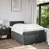 vidaXL Cama box spring con colchón tela gris oscuro 120x190 cm