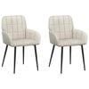 vidaXL Sillas de comedor 2 uds. Terciopelo Crema 57 x 50 x 85 cm
