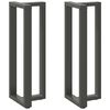 vidaXL Patas para mesa de bar en forma de T (2 unidades), antracita, 50 x 35 x (110-111) cm, acero