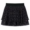 Falda infantil con dise&ntilde;o de volantes escalonados negro 104