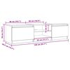 vidaXL Mueble TV luces LED madera ingenier&iacute;a envejecida 140x40x36 cm