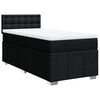 vidaXL Cama box spring con colchón tela negro 90x200 cm