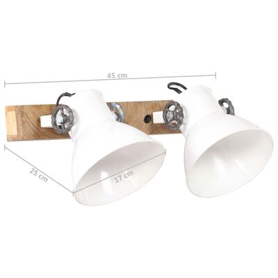 vidaXL Lámpara de pared industrial blanca 45x25 cm E27