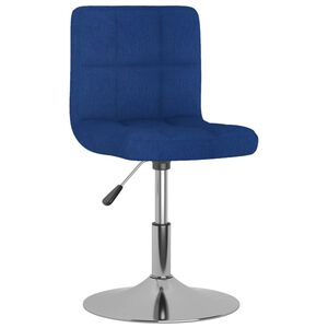 vidaXL Silla de comedor giratoria tela azul