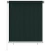 vidaXL Persiana enrollable de exterior 125x140 cm verde oscuro HDPE