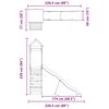 vidaXL Parque infantil de exterior madera maciza de abeto Douglas