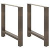 vidaXL Patas para mesa de comedor de acero natural (2 unidades, 80 x 72-73 cm)