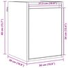 vidaXL Armario de Pared con puerta 2 pcs Marr&oacute;n cera 30 x 30 x 40 cm