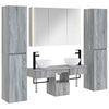 vidaXL Juego de muebles de ba&ntilde;o 6 uds. Sonoma gris