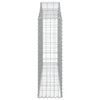 vidaXL Cestas de gaviones 4 uds forma de arco hierro 200x30x100/120 cm