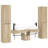 vidaXL Juego de muebles de ba&ntilde;o 5 uds. Roble Sonoma 33 x 34,5 x 160 cm