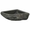 vidaXL Lavabo Gris (30-37) x (30-37) x 12 cm Piedra del R&iacute;o