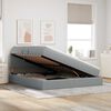vidaXL Cama con almacenamiento y LED Gris Claro 160 x 200 cm tela