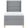 vidaXL Cama tipo Box Spring con colch&oacute;n Gris Claro 140 x 200 cm tela