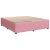 vidaXL Cama box spring con colch&oacute;n terciopelo rosa 180x200 cm