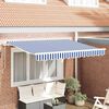 vidaXL Tela de recambio para toldo Azul y blanco 350 x 200 cm Lona