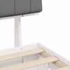 vidaXL Estructura de Cama con Cabecera Tapizada Gris Claro 90 x 200 cm