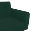 vidaXL Sof&aacute; cama de 2 plazas con taburete terciopelo verde oscuro