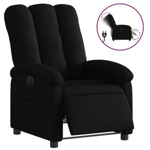 vidaXL Sill&oacute;n reclinable el&eacute;ctrico de tela negro