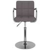vidaXL Taburete de cocina de tela gris taupé