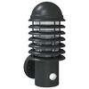 vidaXL Aplique de exterior con sensor acero inoxidable negro