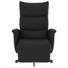 vidaXL Sill&oacute;n reclinable con reposapi&eacute;s cuero sint&eacute;tico negro