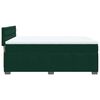 vidaXL Cama box spring con colch&oacute;n terciopelo verde oscuro 140x190 cm