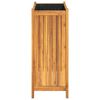 vidaXL Jardinera con forro madera maciza de acacia 54x31x75 cm