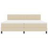vidaXL Cama tipo Box Spring con colch&oacute;n Crema 200 x 200 cm tela