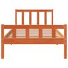vidaXL Estructura de cama sin colch&oacute;n madera maciza marr&oacute;n 75x190 cm