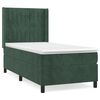 vidaXL Cama box spring con colch&oacute;n terciopelo verde oscuro 90x190 cm