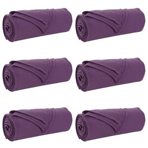 vidaXL Mantitas de Sof&aacute; 6 uds. Morado 270 x 240 cm 5.44 kg Lana
