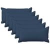 vidaXL Funda de almohada 6 uds. HOUTEN Azul 40 x 80 cm Lino Sint&eacute;tico