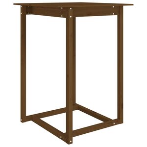 vidaXL Mesa alta de bar madera maciza de pino marr&oacute;n miel 80x80x110 cm