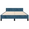 vidaXL Estructura de cama sin colch&oacute;n terciopelo azul oscuro 120x200cm