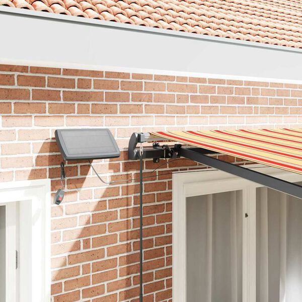 vidaXL Toldo Retráctil Manual amarillo y naranja 300 x 250 cm tela