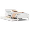 vidaXL Estructura de cama sin colch&oacute;n madera maciza blanca 90x190 cm
