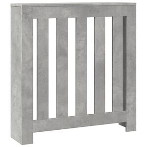 vidaXL Cubierta de radiador madera ingenier&iacute;a gris hormig&oacute;n 78x20x82cm