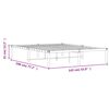 vidaXL Estructura de cama sin colch&oacute;n metal negro 135x190 cm