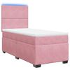 vidaXL Cama box spring con colch&oacute;n terciopelo rosa 80x200 cm