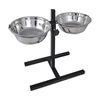 vidaXL Soporte De Alimentaci&oacute;n Ajustable Mascota 2X4.1L Taz&oacute;n Inoxidable
