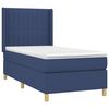 vidaXL Cama box spring con colch&oacute;n tela azul 90x200 cm