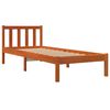 vidaXL Estructura de cama sin colch&oacute;n madera maciza marr&oacute;n 90x190 cm