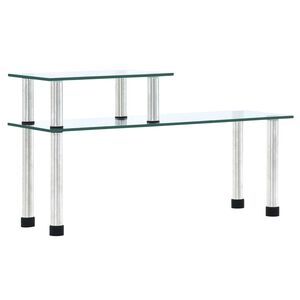 vidaXL Estantería de cocina vidrio templado transparente 45x16x26 cm