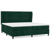vidaXL Cama box spring con colch&oacute;n terciopelo verde oscuro 200x200 cm