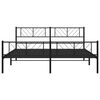 vidaXL Estructura cama sin colch&oacute;n con estribo metal negro 200x200 cm