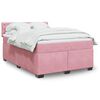 vidaXL Cama box spring con colch&oacute;n terciopelo rosa 140x190 cm